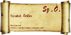 Szabó Ödön névjegykártya
